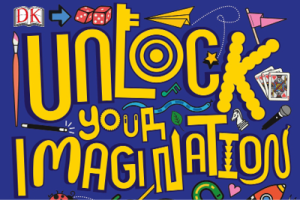 unlock your imagination text illustration