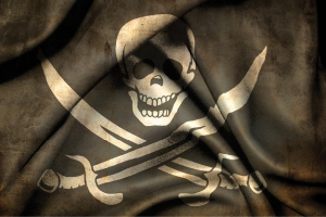 pirate flag of skull and cross swords