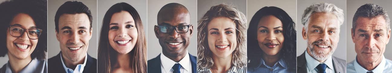 Headshots of multiple women and men