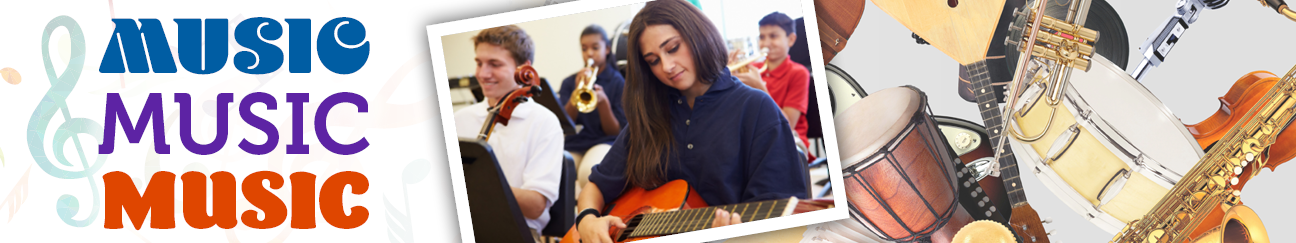 music illustration with people and instruments