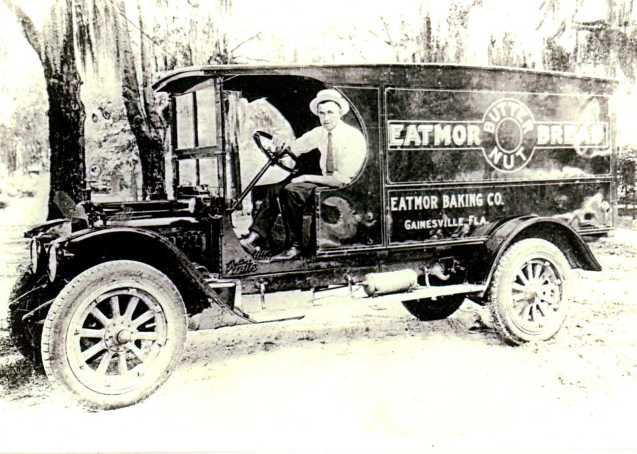 man sitting in Eatmor Bakery truck