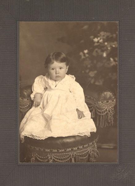 Marie Lartigue 9 month old portrait in 1901