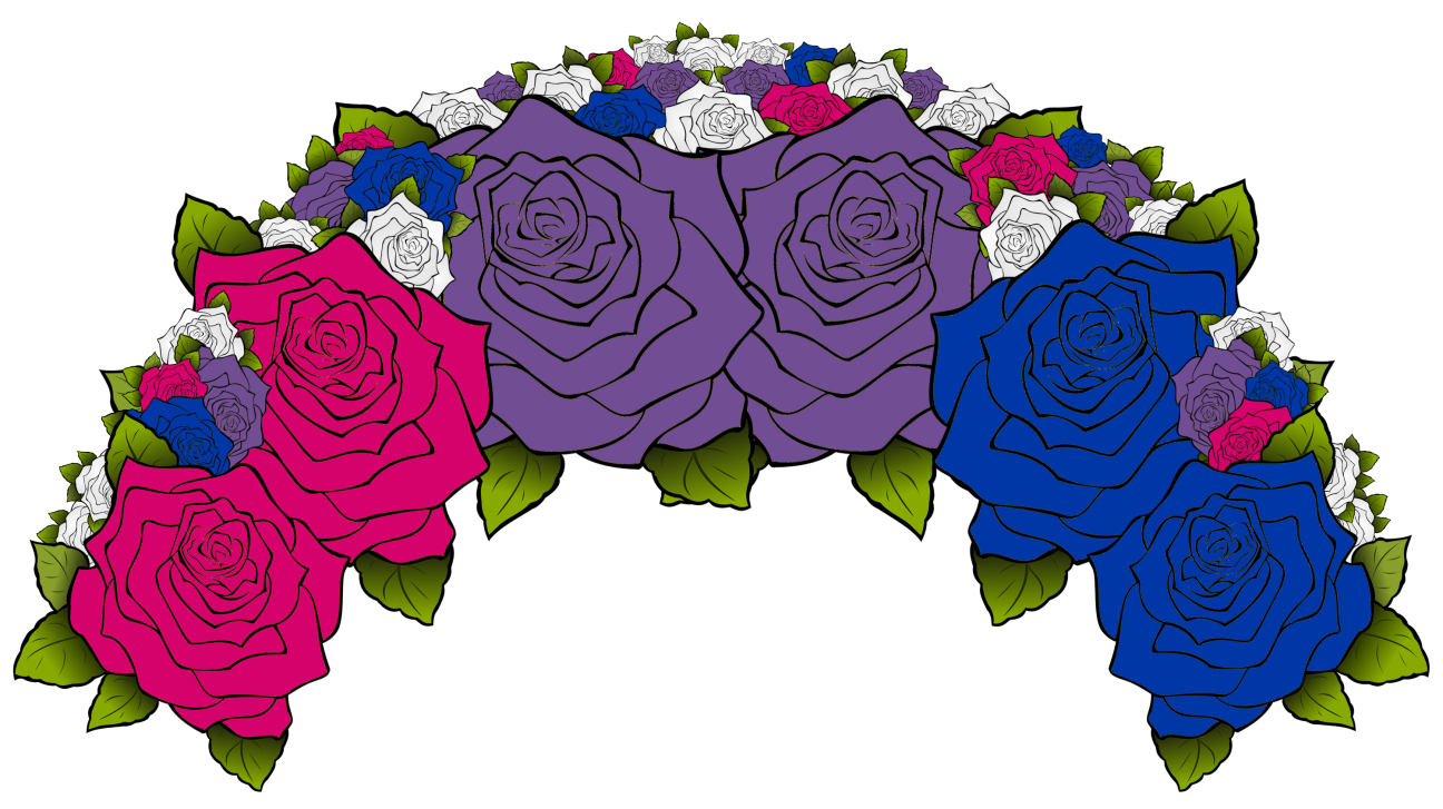 blue flower crown png