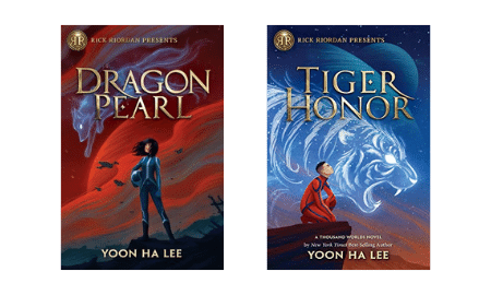 Covers of The Thousand Worlds Series by Yoon Ha Lee