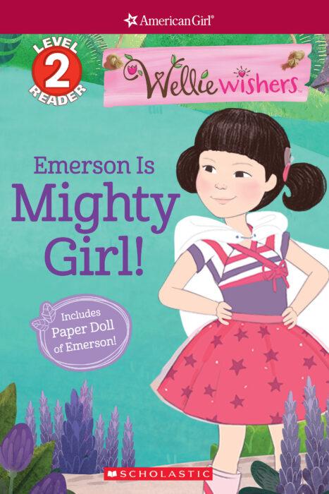 Emerson is a Mighty Girl cover young girl with pigtails, cape on