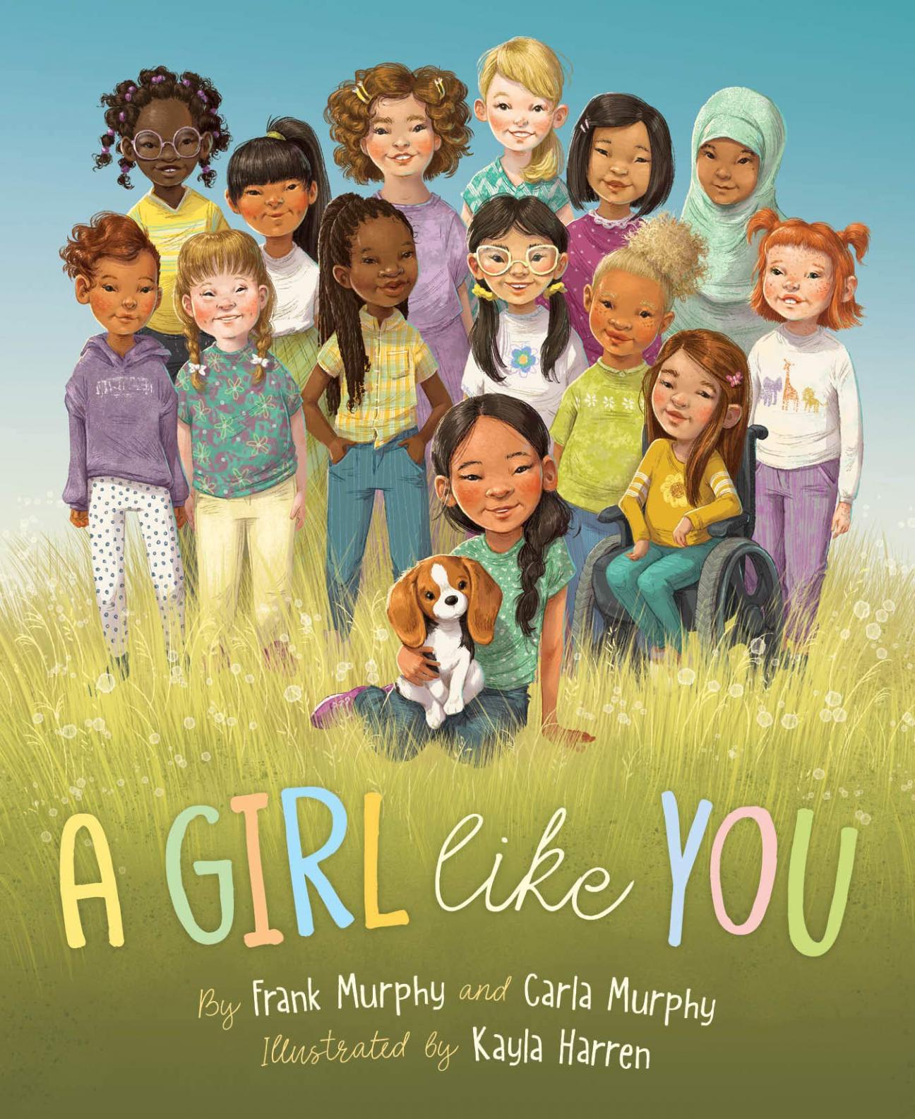 text: a girl like you, image: girls of all races and abilities