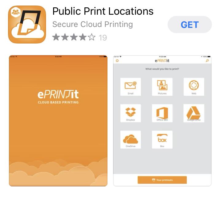 Get ePRINTit app, Secure Cloud Printing