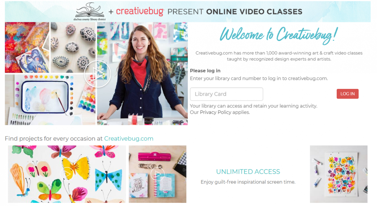 Log In Creativebug