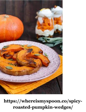 Spicy Roasted Pumpkin wedges