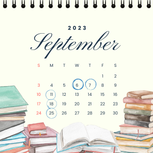 September calendar book holidays