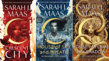 book covers for Sarah Maas's Crescent City book covers