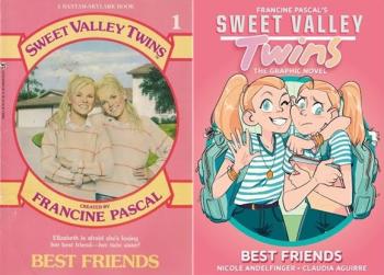 sweet Valley cover art for the first prose and graphic novel editions