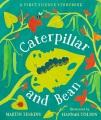 Book cover of Caterpillar and Bean with a caterpillar on a leaf