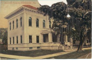 postcard of Masonic Lodge Building