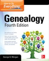 Book cover of Genealogy Fourth Edition with a colorful family tree