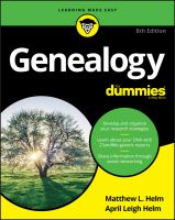 Book cover of Genealogy for Dummies with picture of a live tree