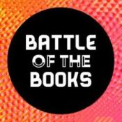 colorful border of a dark circle with text at the center reading "Battle of the Books"