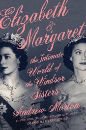 Elizabeth and Margaret cover, black and white photos of both sisters looking away from one another, dressed up in gowns and crowns