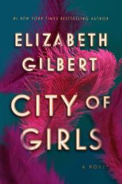 City of Girls - Gilbert bright pink feathers and boas against vibrant teal background